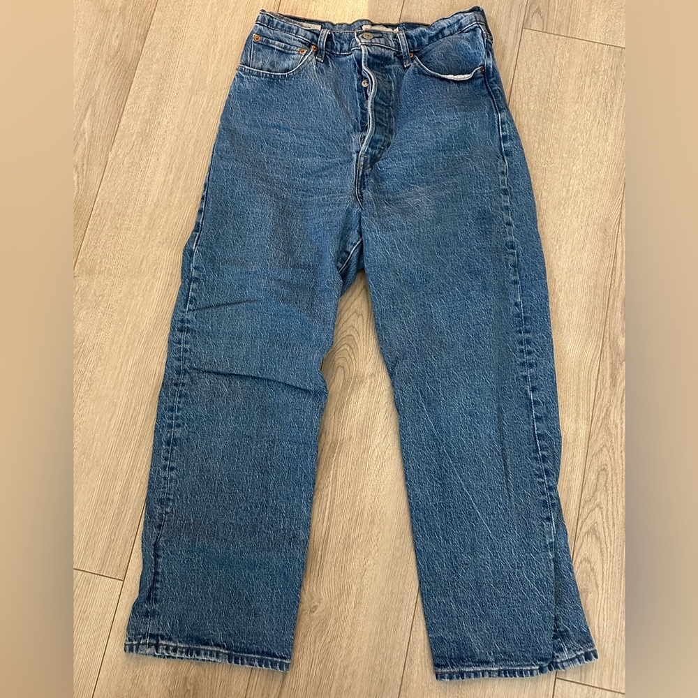 Levi’s Ribcage Straight Ankel Blue Denim Jeans